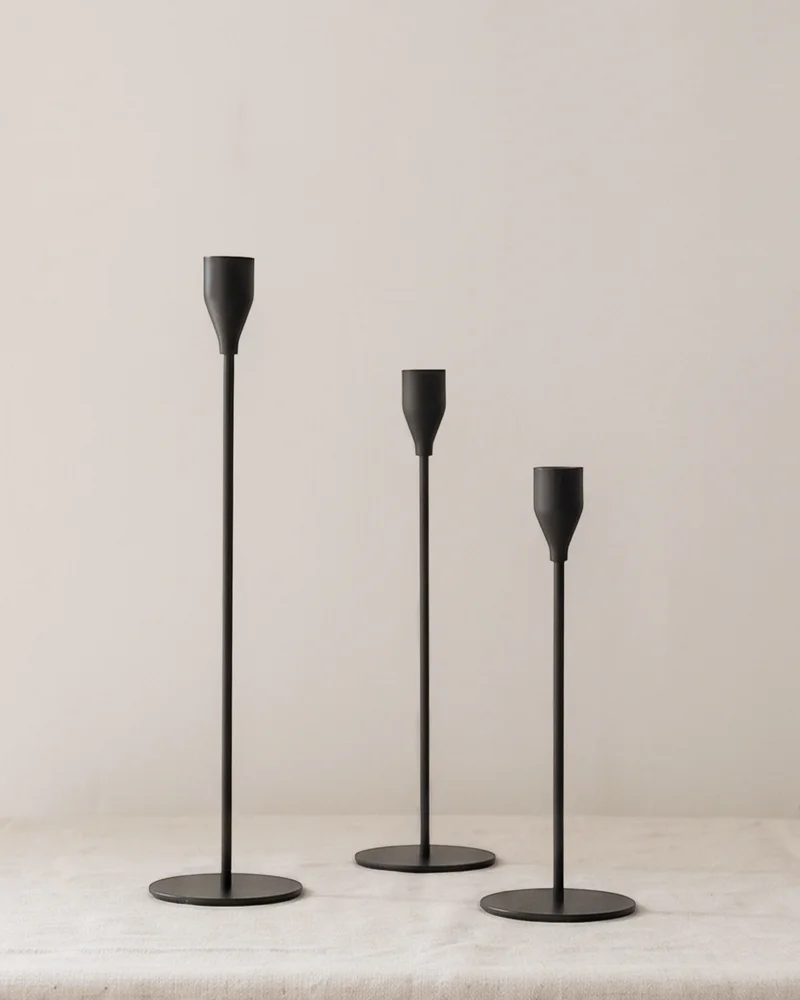 Black minimal holders trio by PLAMYA
